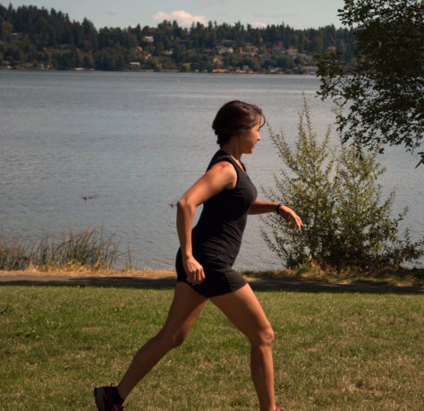 Trainer leading a fitness session